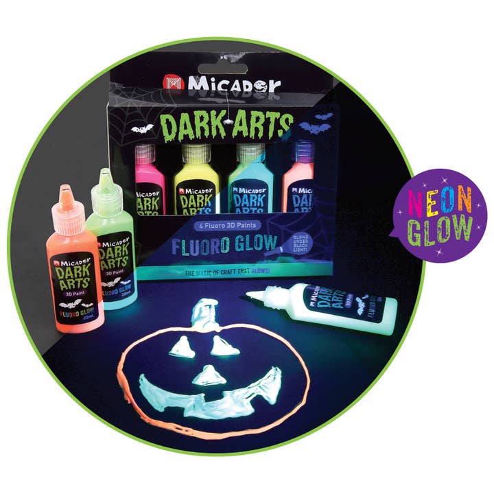 MacPherson's - Wholesale Paint Set - Micador Dark Arts, Neon Fluoro Glow 3D Paint Set