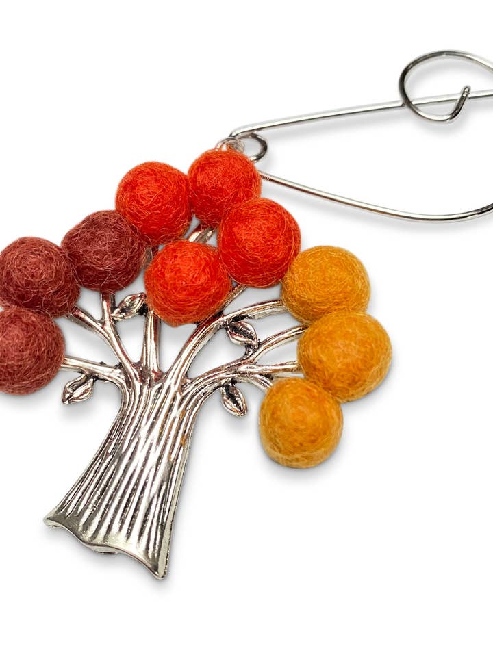 Tree Of Life Brooch Orange for wholesale by Gist Jewellery