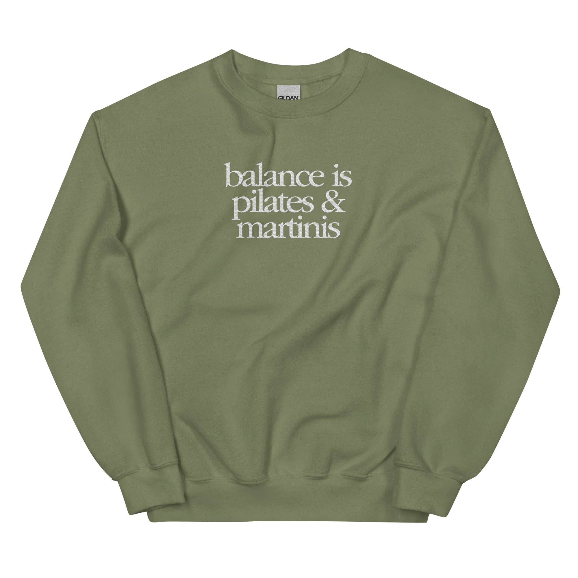 Kirty Studio – wholesale Graphic sweatshirt – Women’s – 'Pilates & Martinis' Sport Crew1