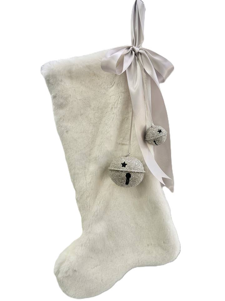Grand Stocking with - Ivory Fur for wholesale by Sherri's Designs
