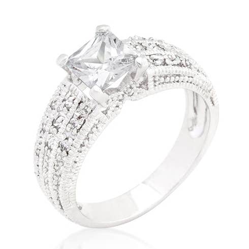 Bague taille princesse en zircone cubique pour la vente par JGoodin
