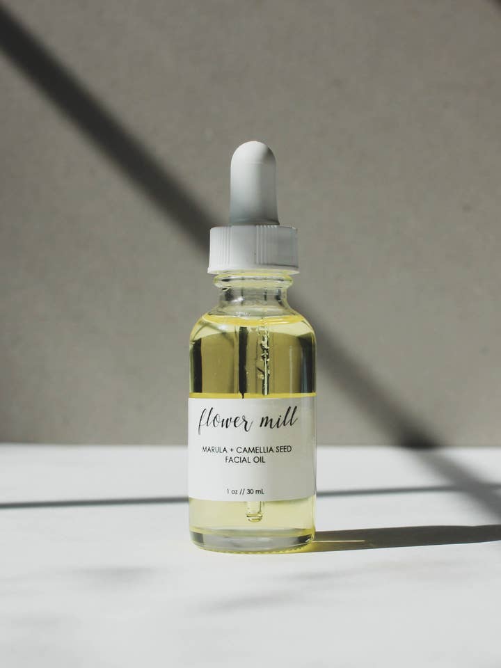 Marula + Cameillia Seed Facial Oil for wholesale by Flower Mill