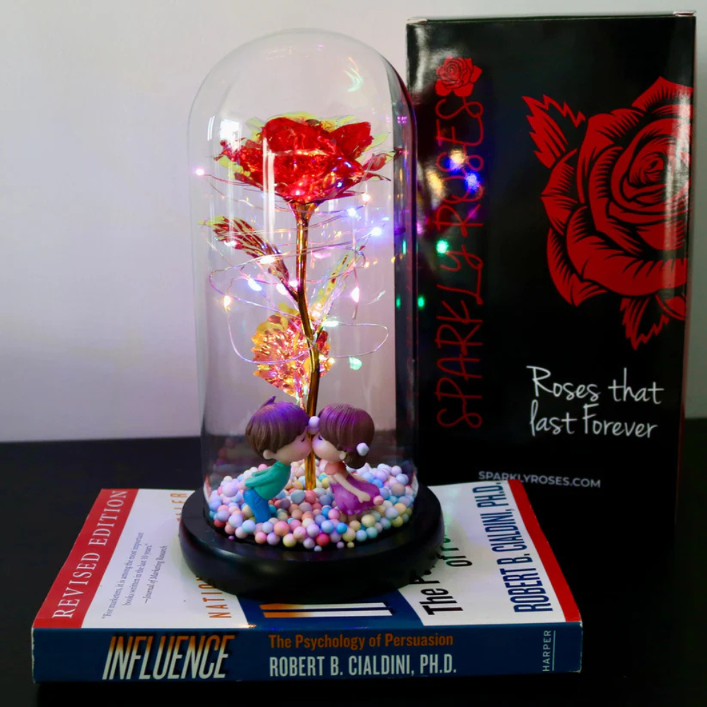 Moderny – wholesale Dekorativt bordsobjekt – Faerelle™ Glittrig Ros23