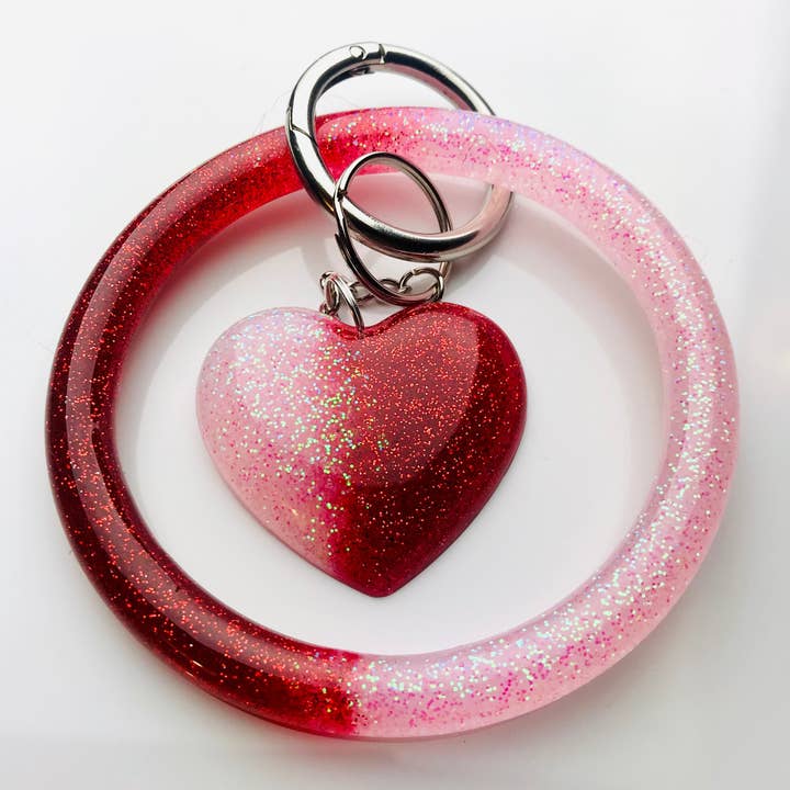 Glitter röd & rosa nyckelring armband armband endast för wholesale av Shop Drip Express