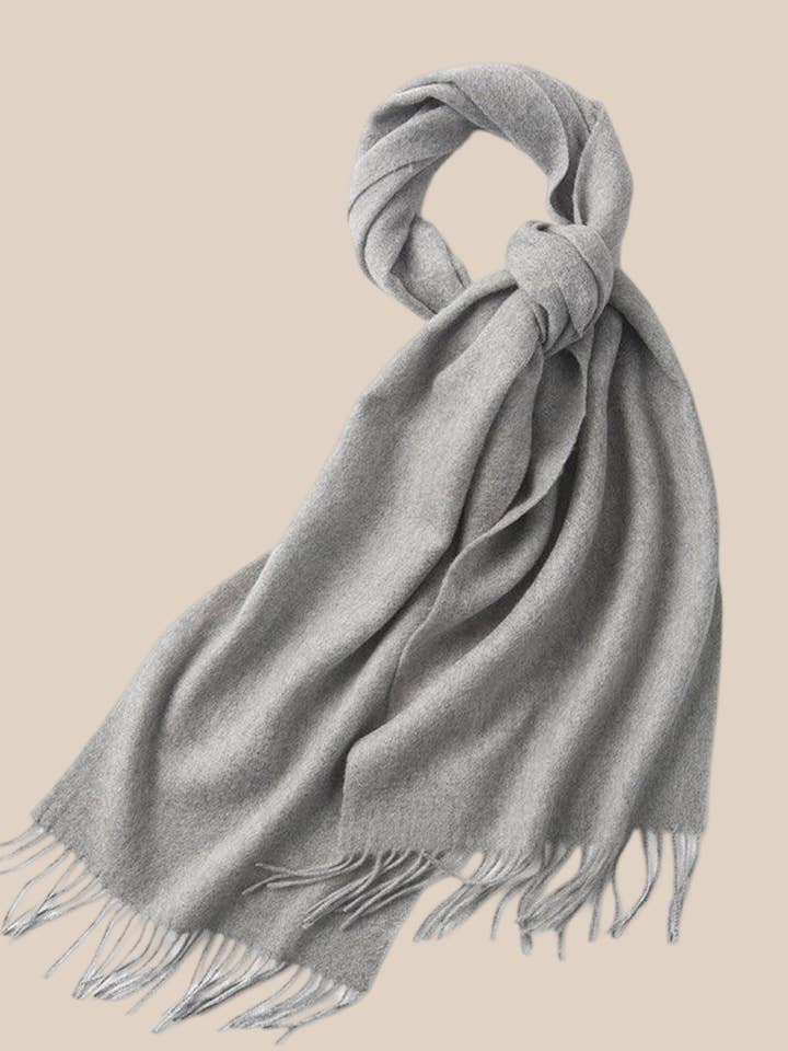 Sciarpa Sofia in cashmere - Ash per la vendita all'ingrosso da parte di Heirloom Cashmere