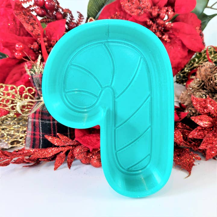 Christmas CANDY CANE Bath Bomb Mould - 3D Moulds - 3D Printed Shower Steamer Mould for wholesale by Ocean Moulds