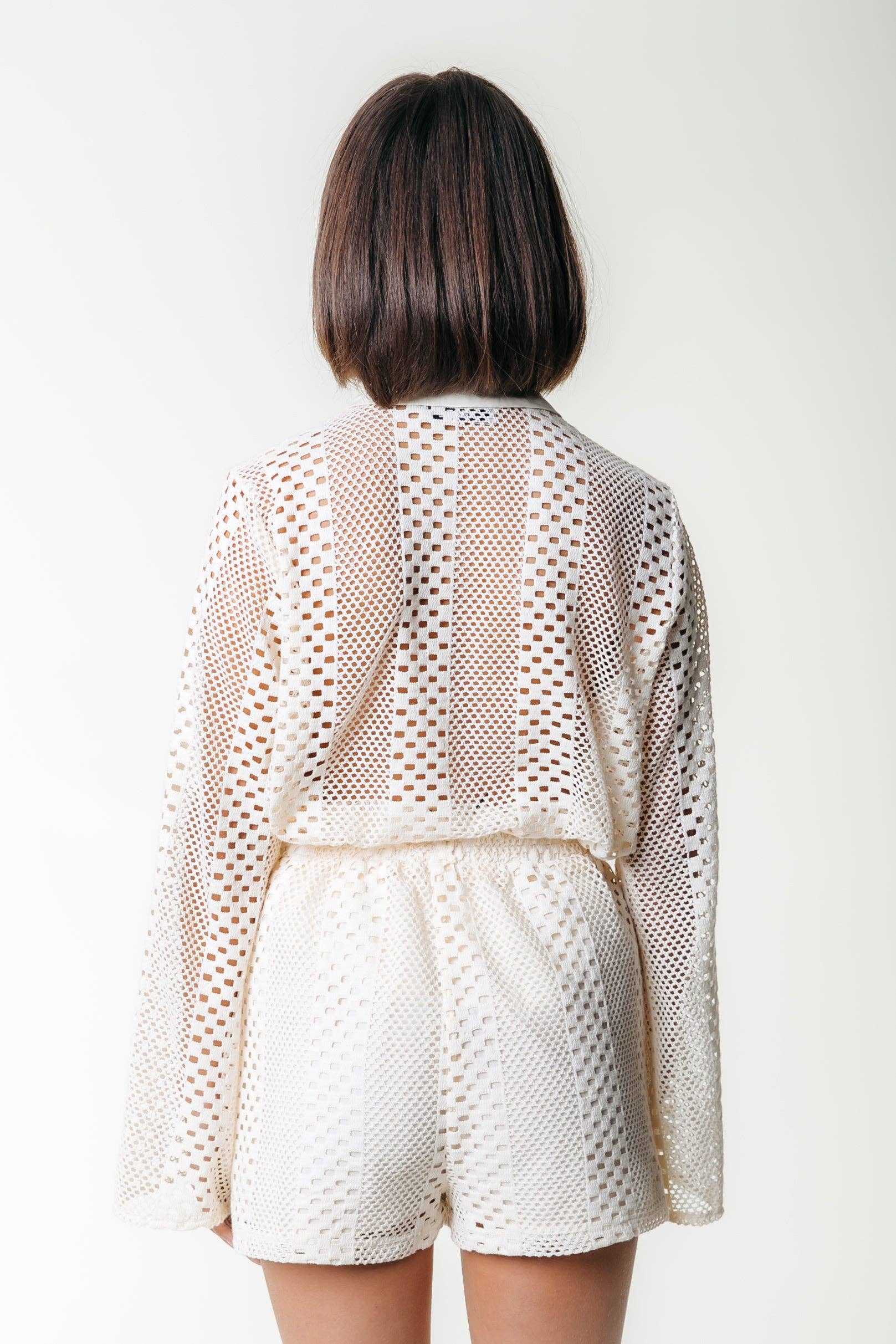 Blanc cassé Short en crochet Nolita | Blanc cassé en vente sur Faire2