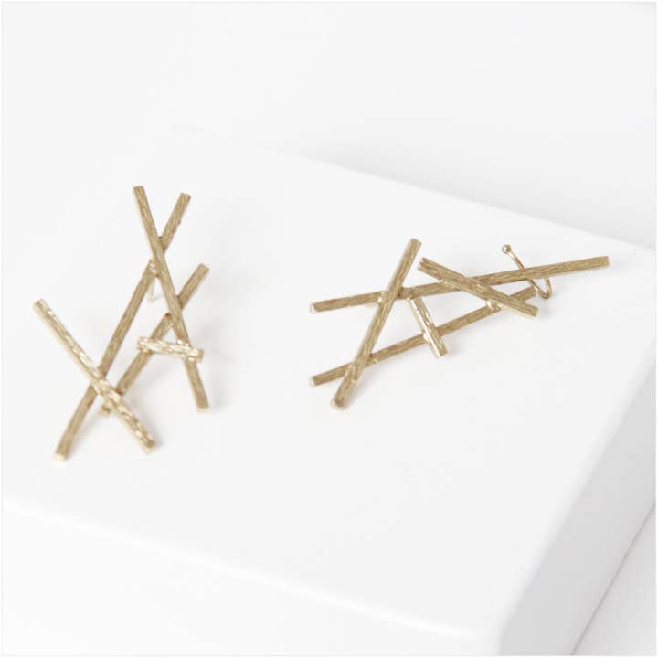 Lea L Gold Earrings for wholesale by Lepa punca