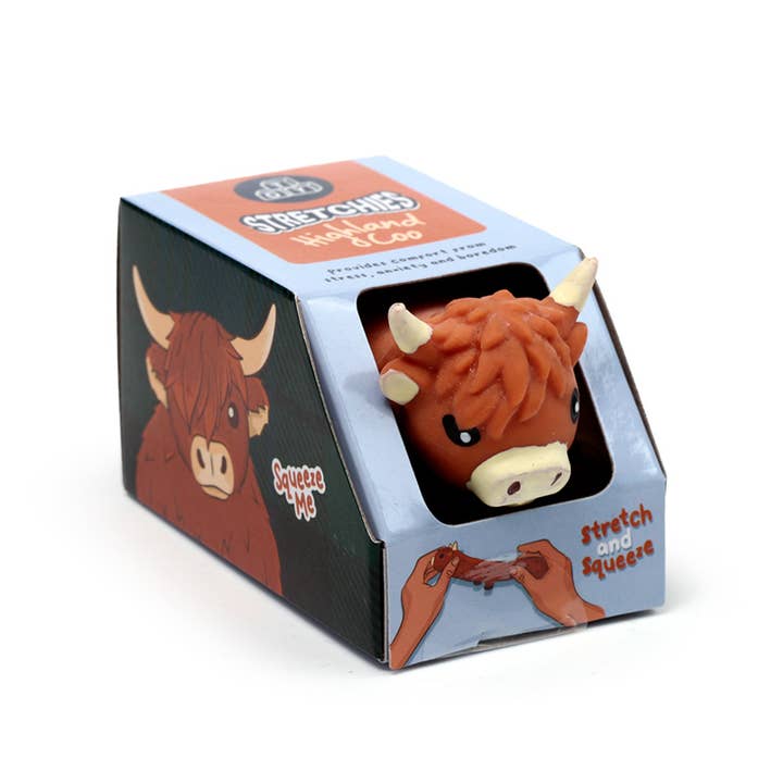 Puckator Ltd - Wholesale Stress Relief Ball/Dough - Stretchy Highland Coo Toy