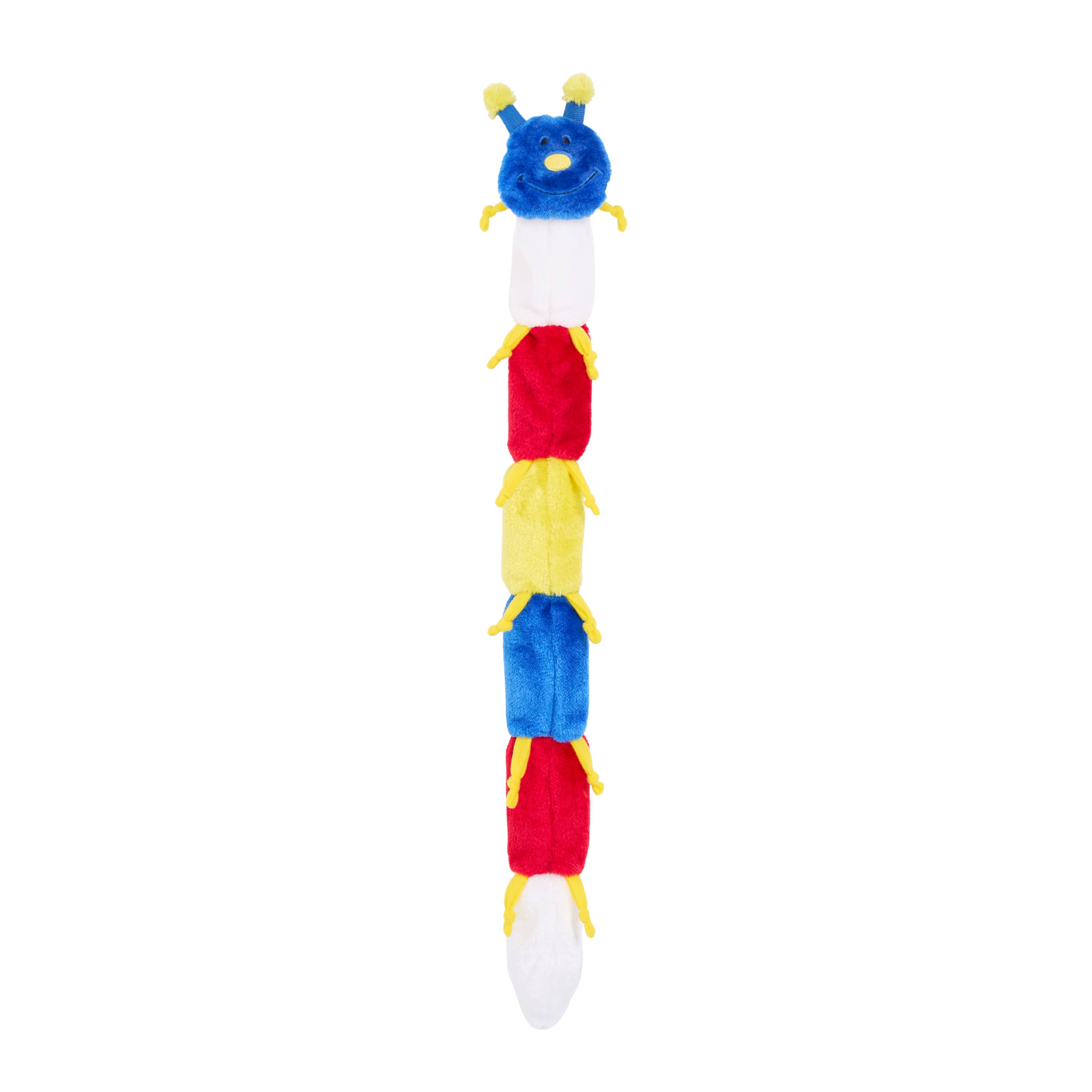 ZippyPaws - Wholesale Pet Toy - Dog - Zippy Caterpillar - Primary Colors1