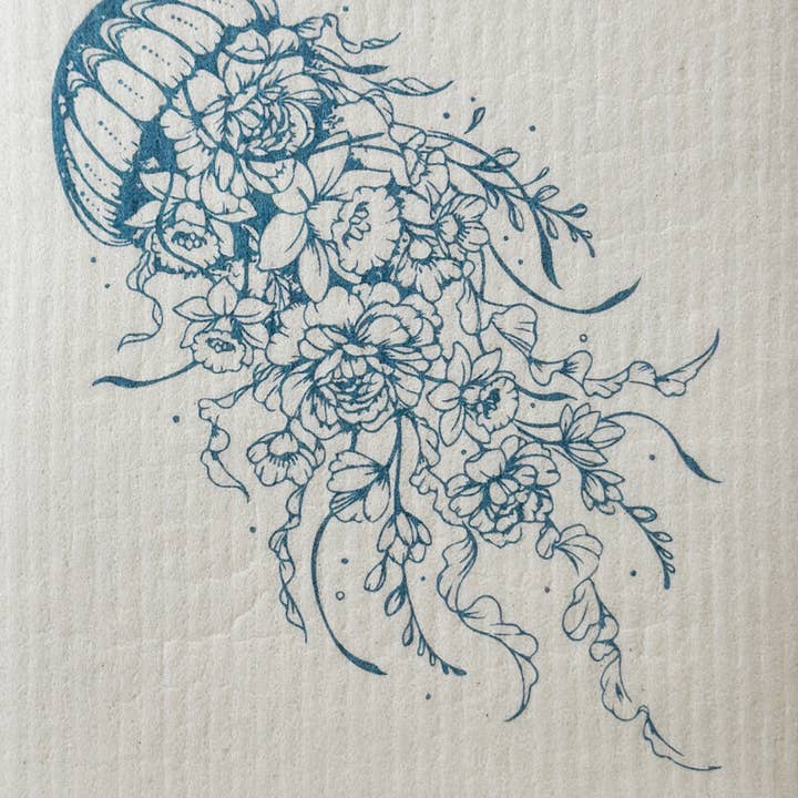 Floral Jelly Sponge Cloth for wholesale by Ten and Co.