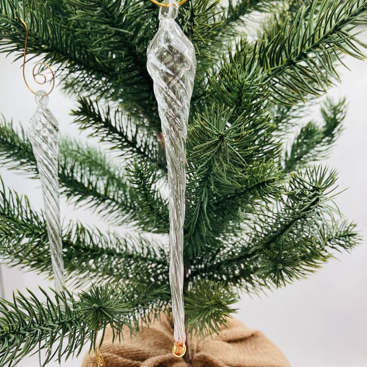 Dandarah - Wholesale Ornament Set - Blown Glass Icicle Ornament - Set of 2