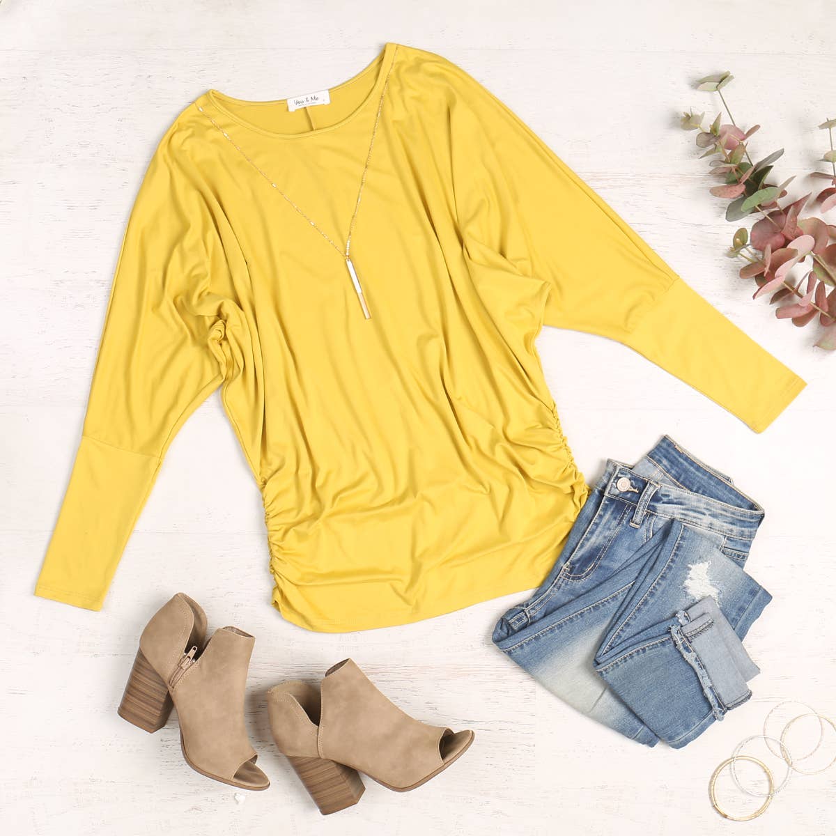 MYS Wholesale Inc - Vente Tunique – femme - Haut uni à manches longues Dolman avec détails en forme de tunnel19