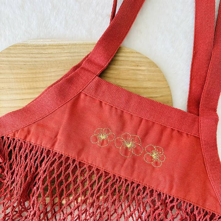 Sac filet, hibiscus pour la vente par L'atelier d'Emilie