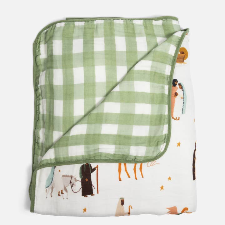Be A Heart - Wholesale Quilt - Kids & Baby - Nativity Oversized Muslin Quilt | Christmas Blanket