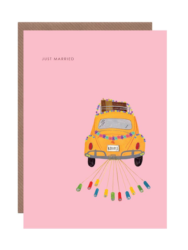 'Wedding Beetle' Wedding Greetings Card for wholesale by Hutch Cassidy