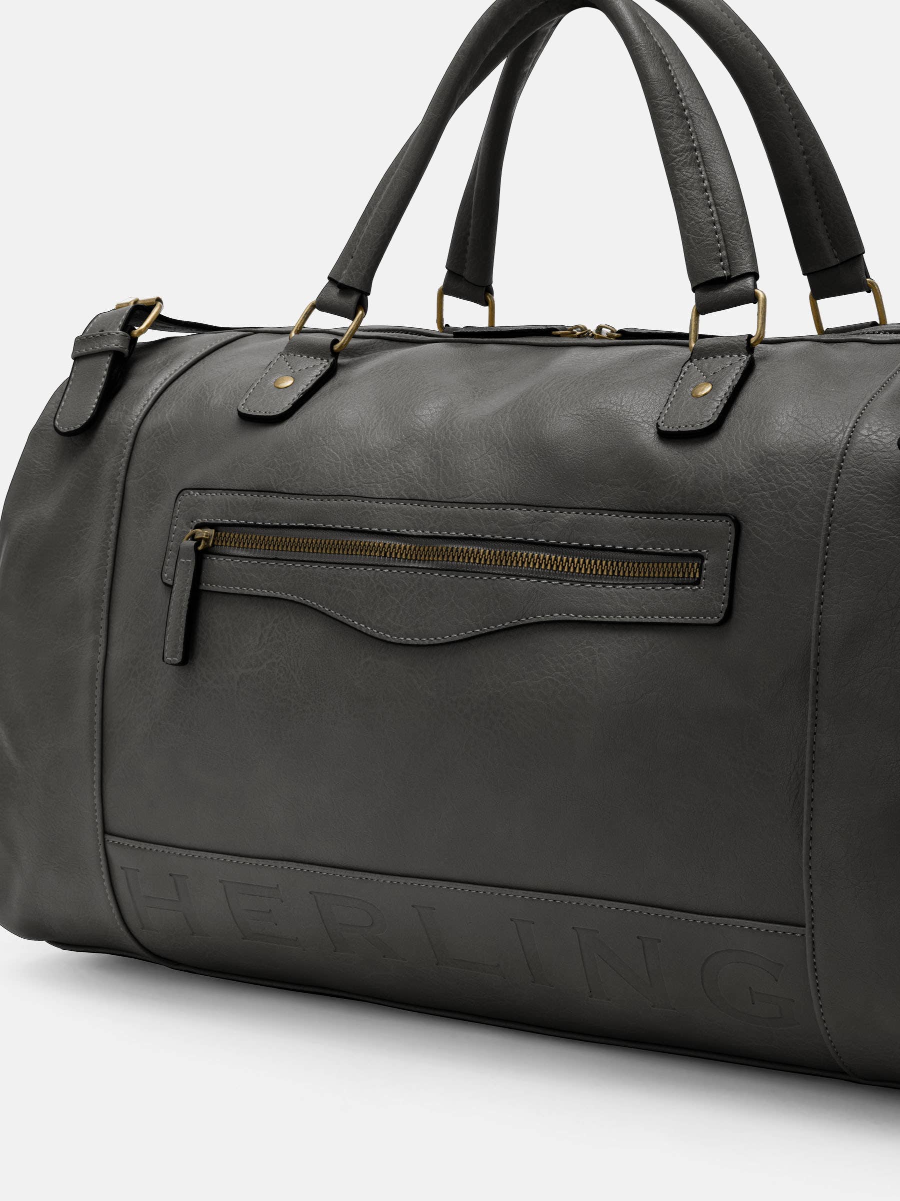 Herling – Saco de viagem - Unissexo por atacado – Herling - Bolsa de viagem vintage grande em couro PU24