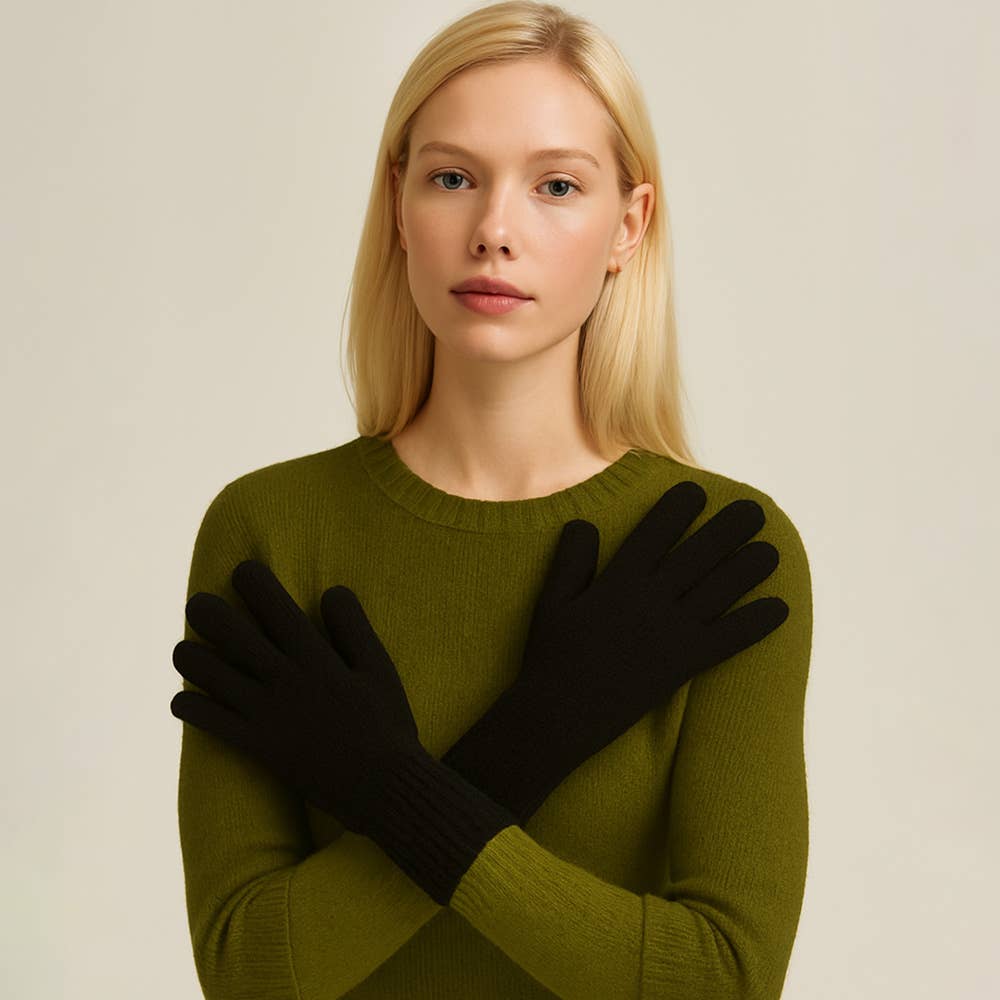 Sensibling Corp. - Wholesale Gloves – Women's - Ribbed Knit Solid Long Winter Gloves2