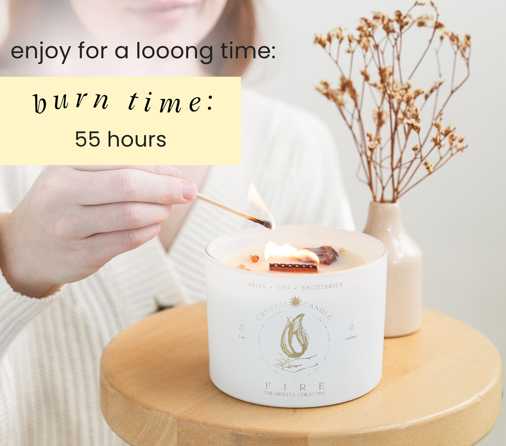 THE MINDFUL COLLECTIVE - Wholesale Jar/Filled Candle - Fire Element Crystal Candle – Aries, Leo & Sagittarius4