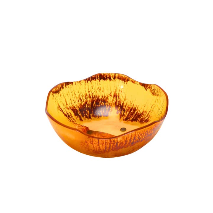 Godinger - Wholesale Serve Bowl - Lucente Tortoise Shell Resin Scalloped Snack Bowl