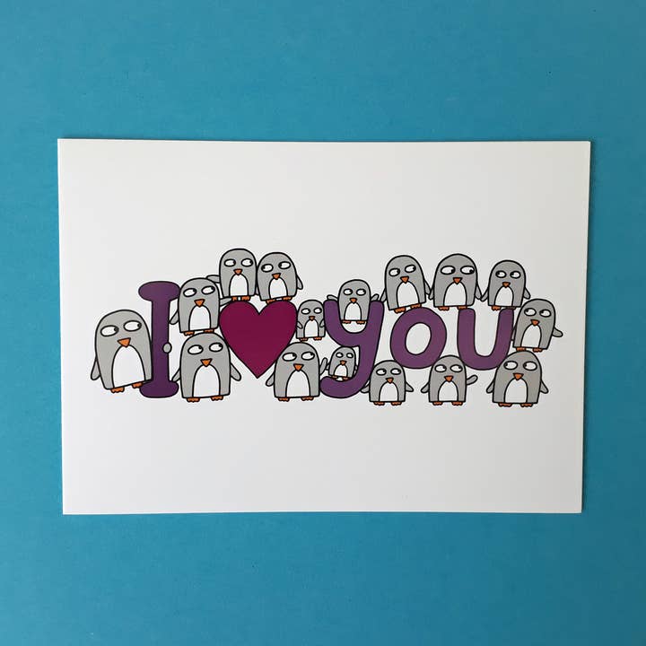 I Love You Card for wholesale by Penguin Parade
