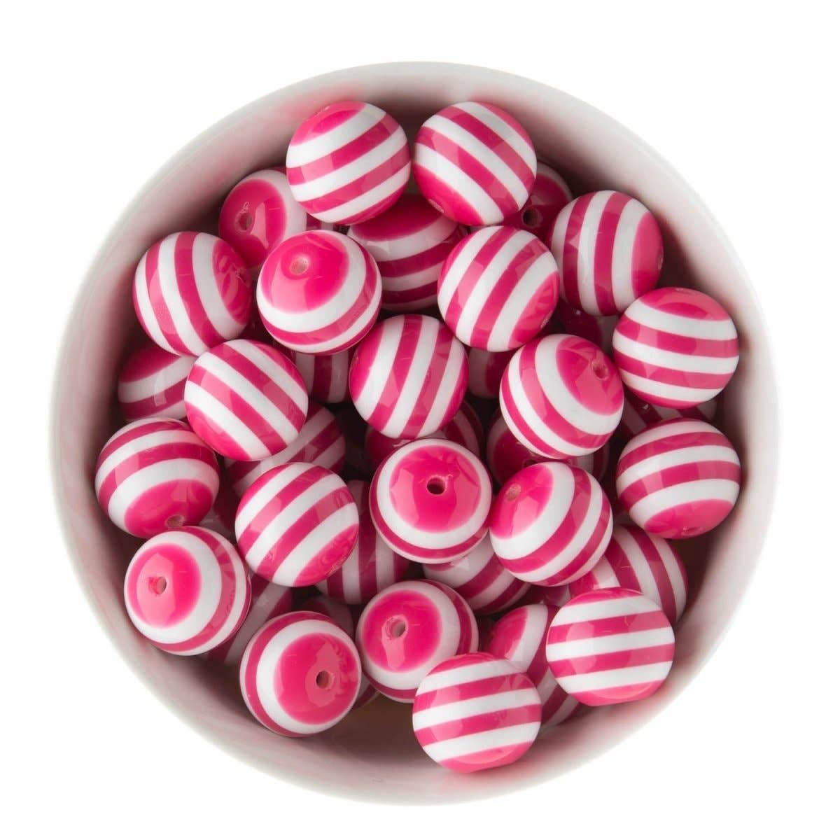 Cara & Co Silicone Craft Supply – wholesale Beads – 20mm Striped Acrylic Round Beads3