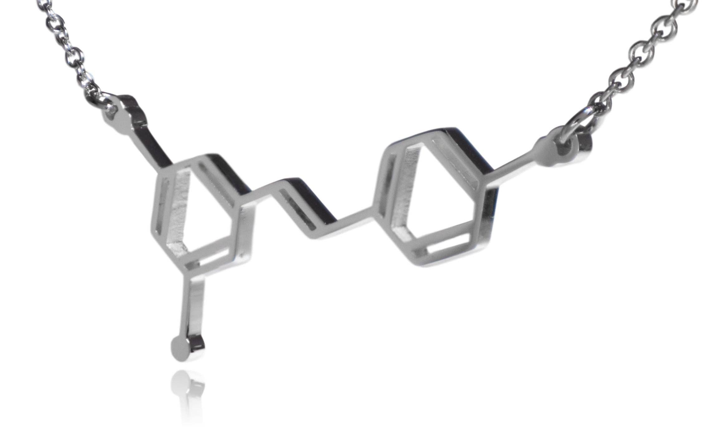 Clayton Jewelry Labs - Vendita all'ingrosso Collana con ciondolo/pendaglio - Collana in acciaio inossidabile con molecola di resveratrolo di vino10