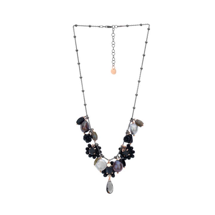 Silver Necklace With Bezels for wholesale by NotForAll