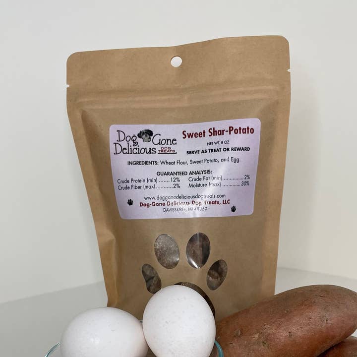 Gâterie pour chien à patates sucrées pour la vente par Dog Gone Delicious Dog Treats llc