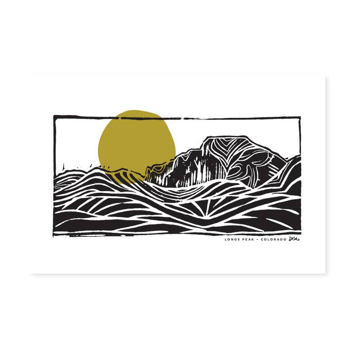Carved Longs Peak Print for wholesale by Hammock Fine Art