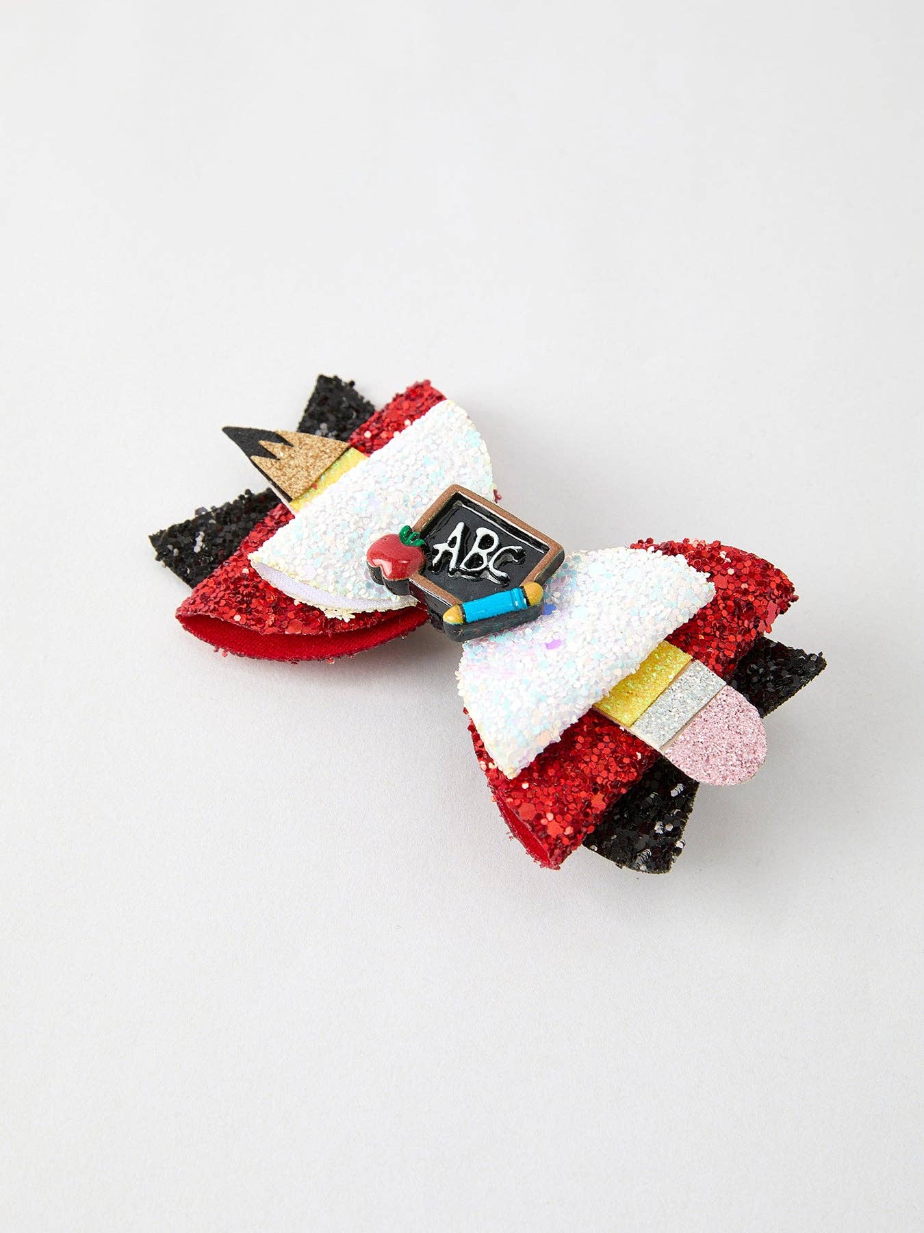 Rylee Faith Designs - Wholesale Hair Clip - Kids - Back To School ABC Sequin 3.7 Inch Hair Clip2