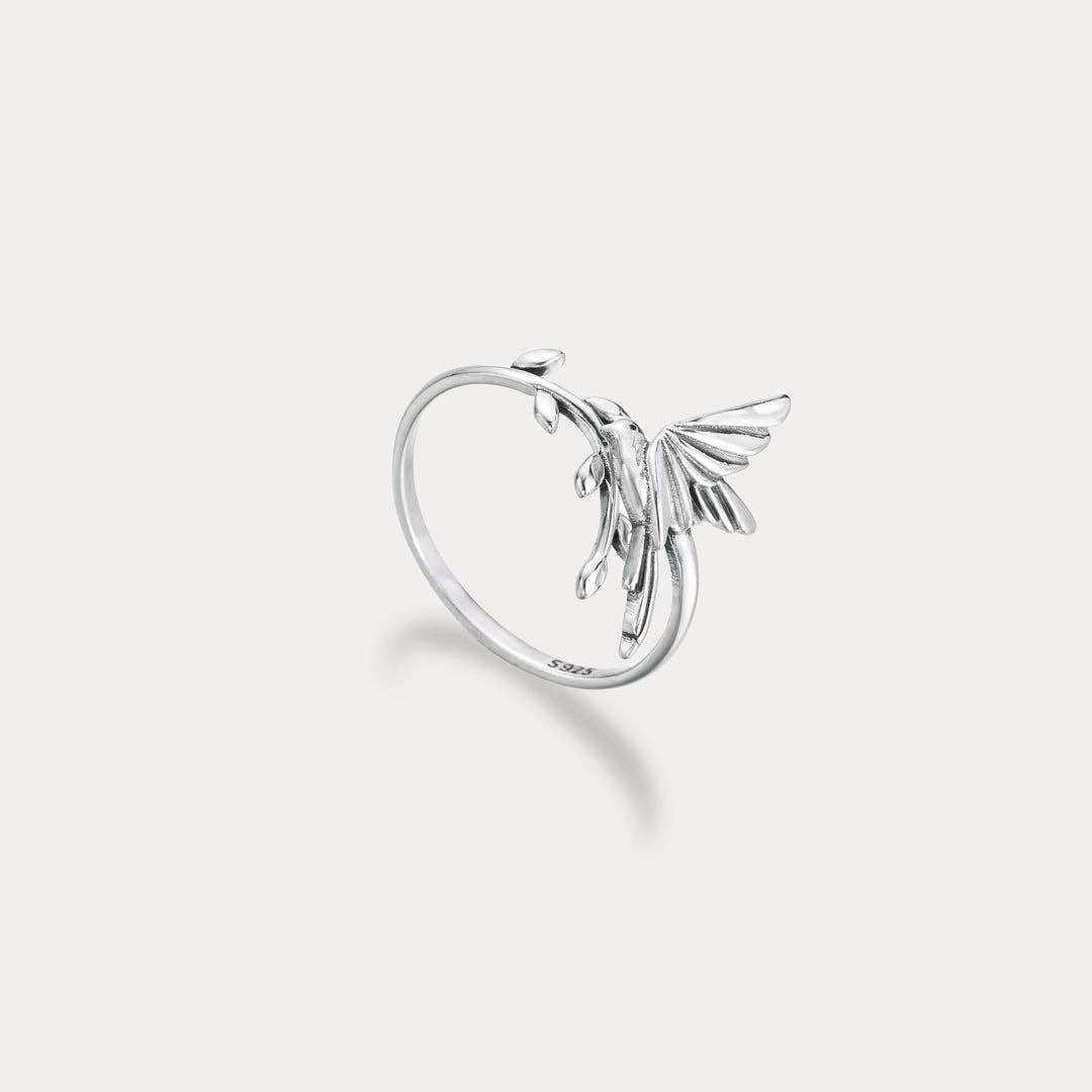 Verdivine – wholesale Cocktail/statement ring – Silver Bird Ring6