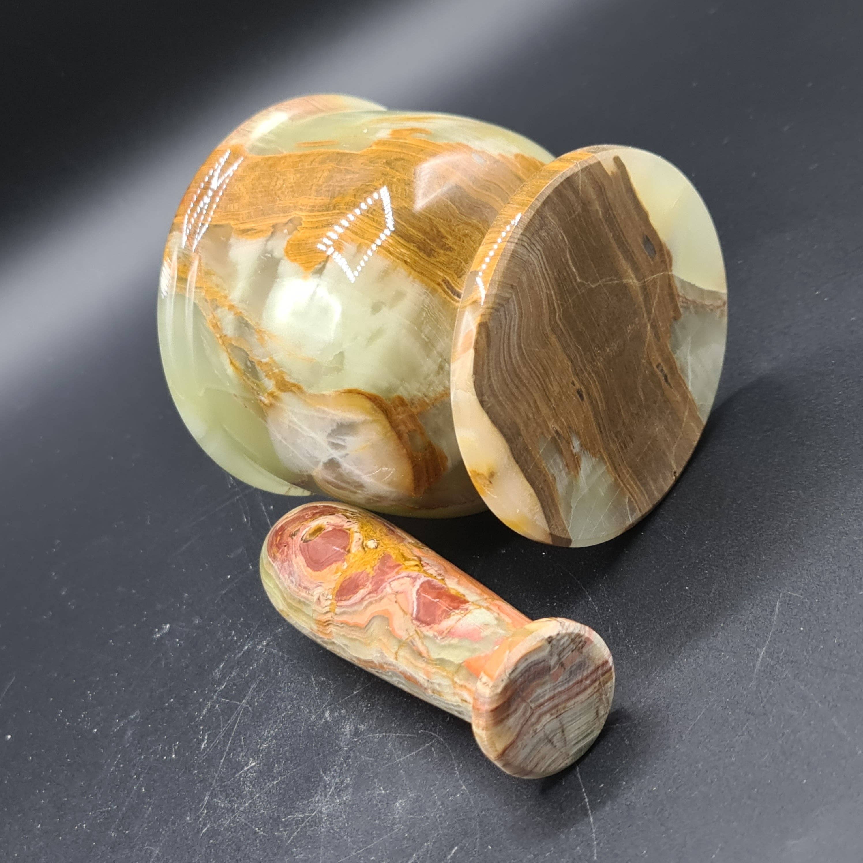 Gemstone Gifts Ltd. - Wholesale Mortar & pestle - Onyx Mortar and Pestle - Various sizes5