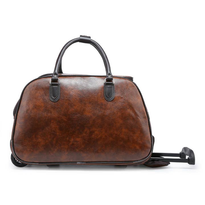 Bagage de cabine en similicuir à roulettes Holdall-136-S pour la vente par Papaya Fashion Ltd