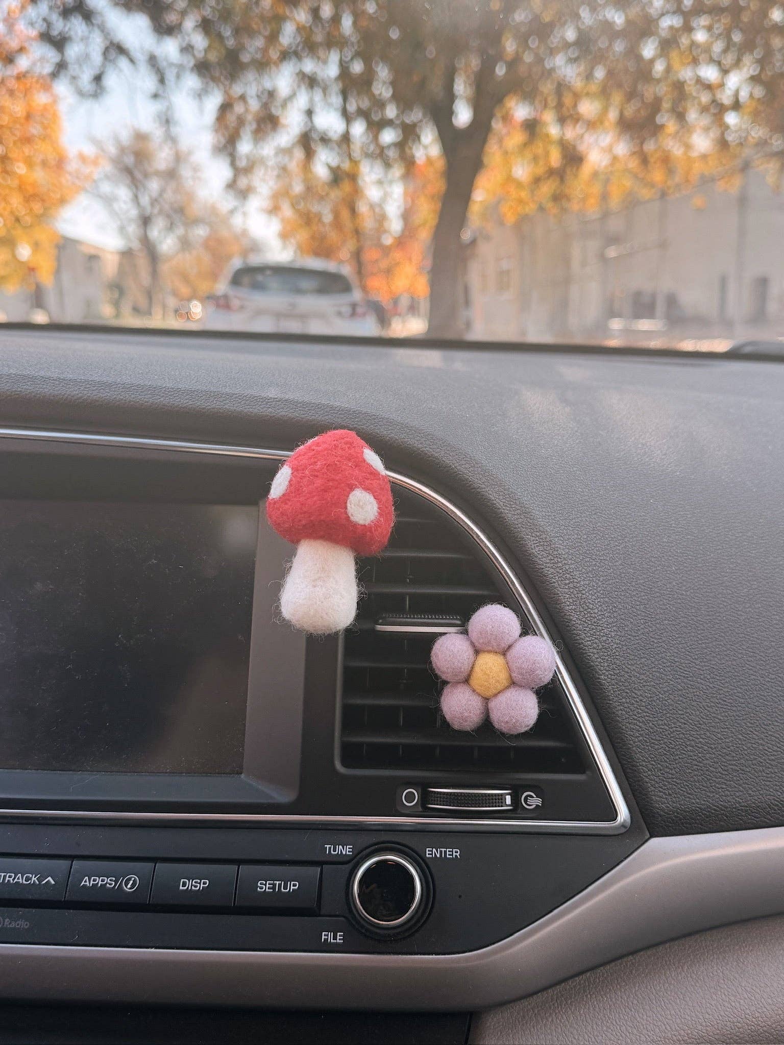 Golden Hour Designs - Wholesale Car Decorative Charm - Women's - Felt Mushroom Car Vent Clip - Diffuser, Cottagecore, Whimsy11