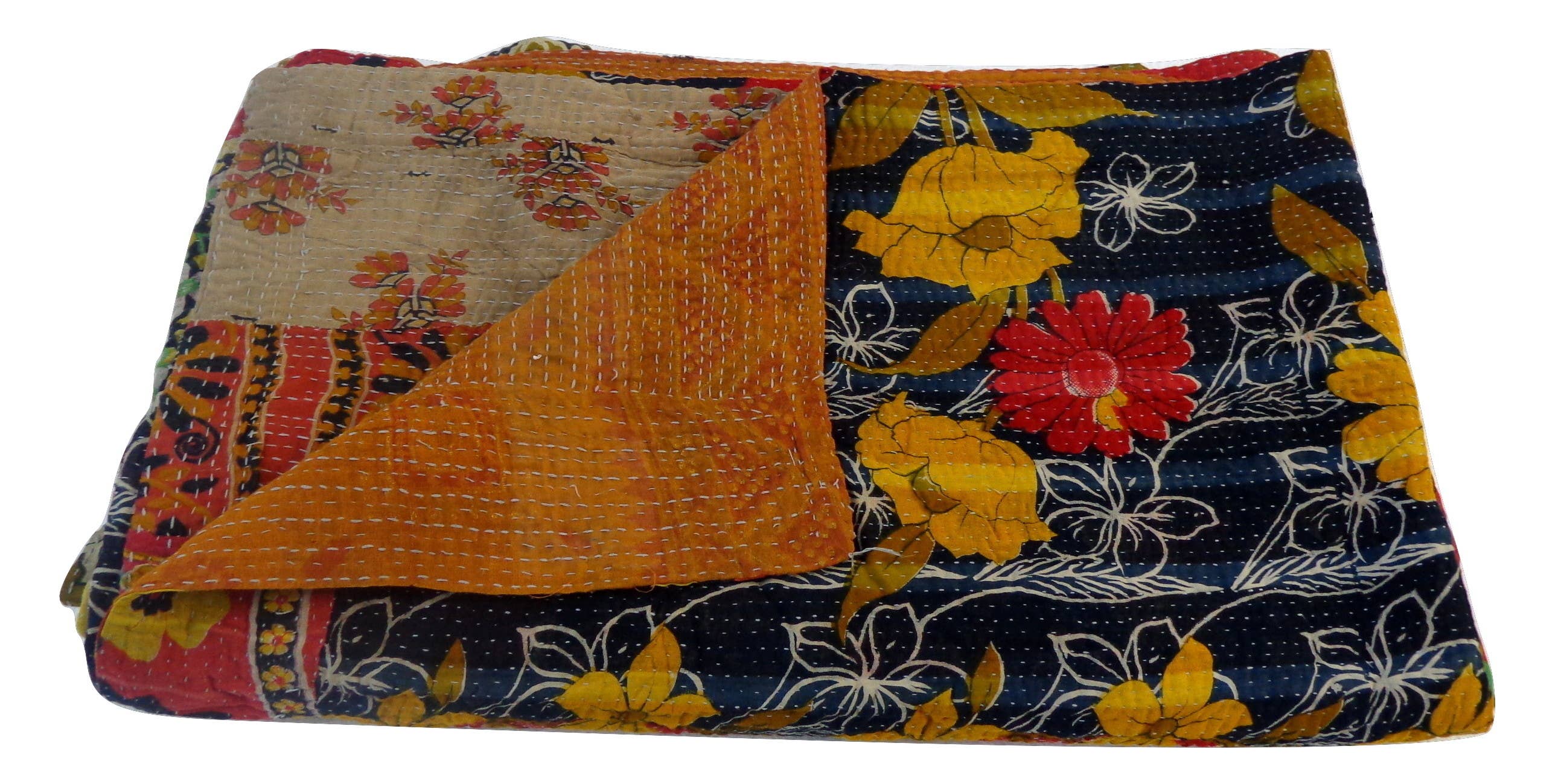 Meghcraft - Wholesale Quilt - Assorted Handmade Bohemian Kantha Hand Stitched Quilt Throw7