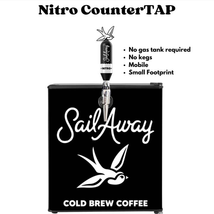 Sail Away Coffee Co. - Wholesale Coffee Machine - Nitro Cold Brew- Countertop Kegerator Dispenser 4