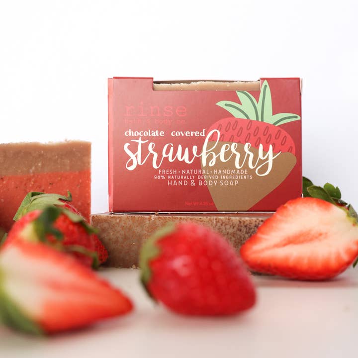 Rinse Bath Body Inc - Wholesale Bar Soap - Mother's Day Soap - Chocolate Covered Strawberry