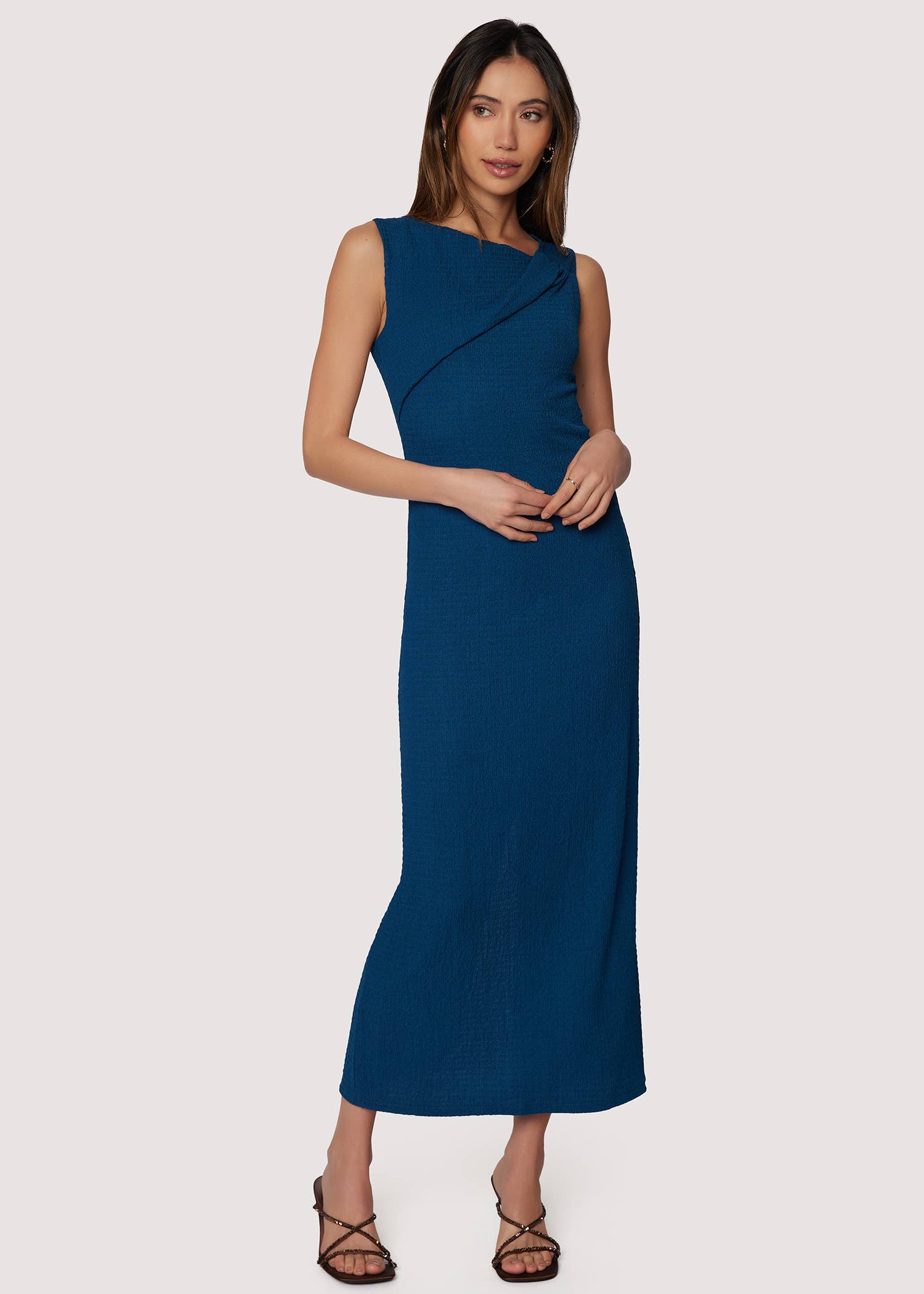 Teal Eden’S Serenade Maxi Dress - Fall Solid Knit Sleeveless for wholesale on Faire0