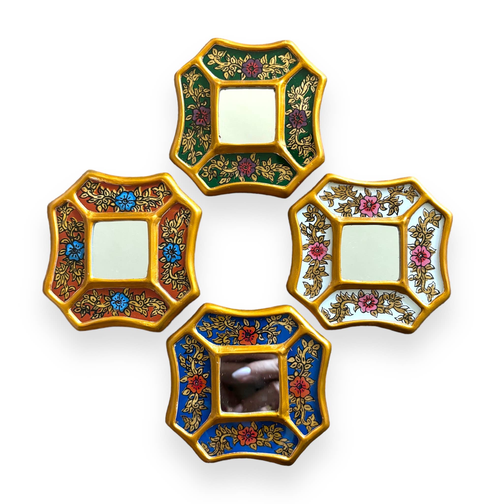 Zoe Artcrafts Corp. - Wholesale Wall Mirror - Decorative Mirror 4.5" - Floral pattern- Home Decor Wall art3