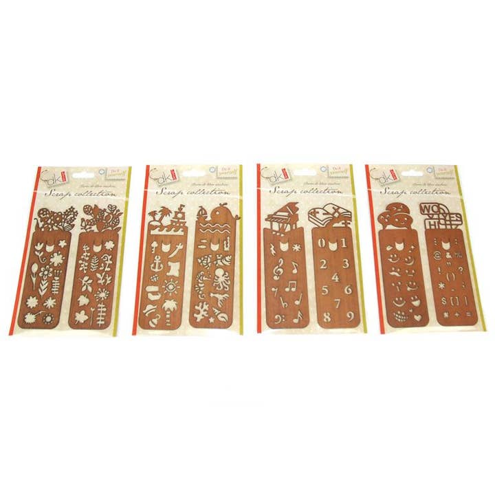 WOODEN BOOKMARK 2 PCS ASSORTED-4 for wholesale by Aktual / Dekora Import S.A