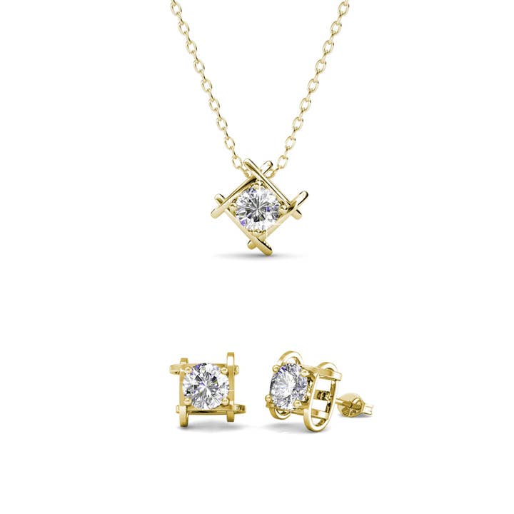 Conjunto Roxy - Dorado y Cristal para venta al por mayor de CARALI / MYC Paris