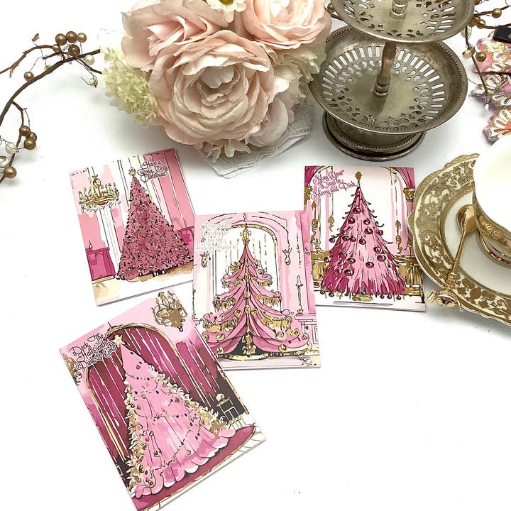 All Little Cute Things - Wholesale Tea Bags - Tea Vintage  Christmas Greeting Card with Holiday Tea Packet