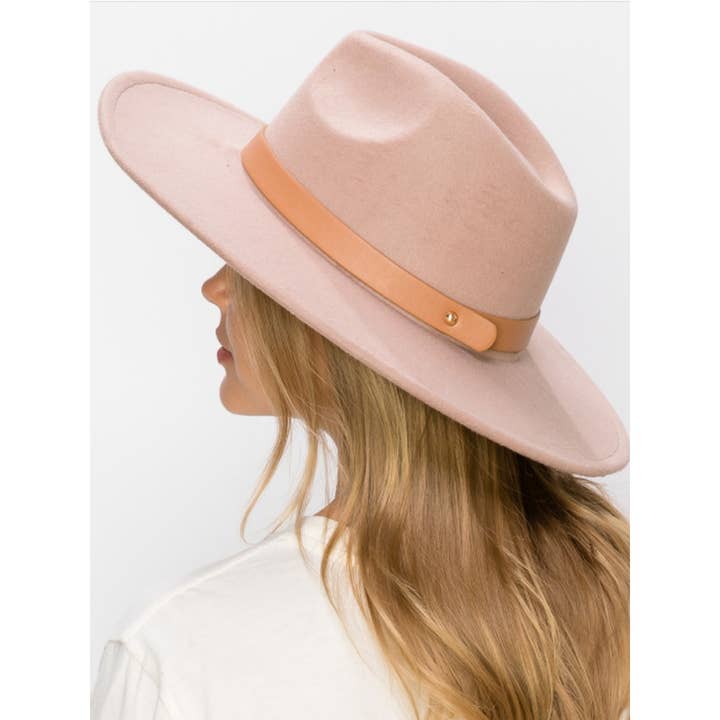One and Only Accessories - Wholesale Fedora - Women's - Wide brim panama hat in vegan felt18
