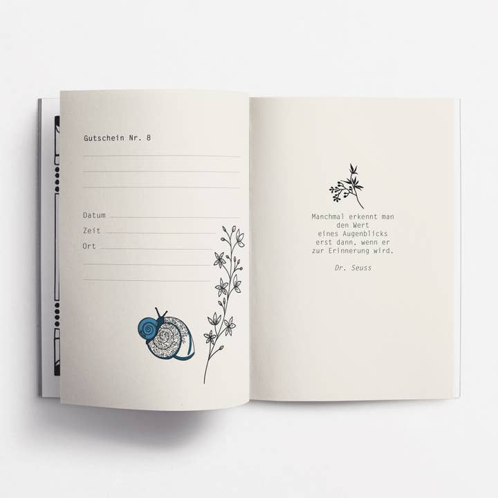 Rotberta - Wholesale DIY Craft Kit - Voucher booklet Time instead of stuff, snail3