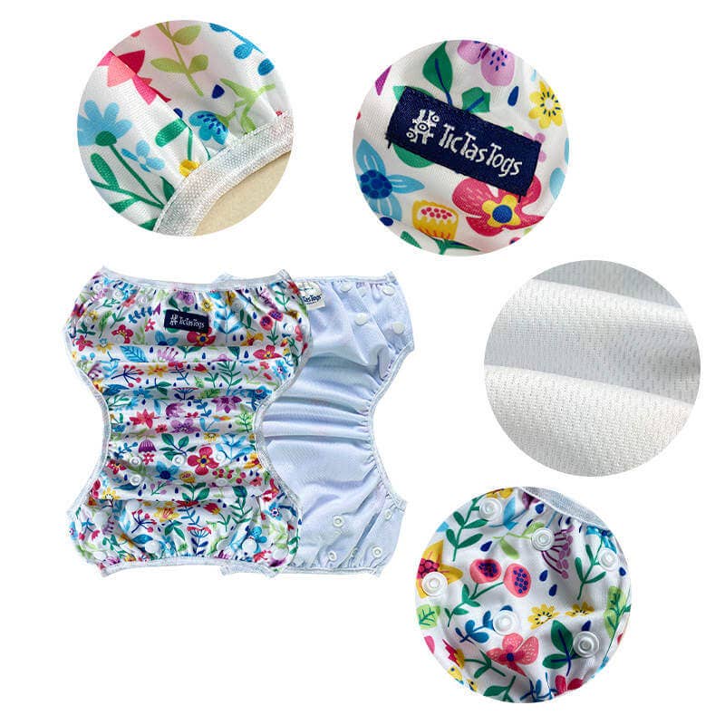 Tic Tas Togs - Wholesale Swim nappy – Baby - Reuseable Swim Nappy 2 Pack | Ditsy Daisy2