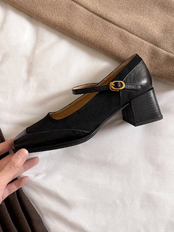 VividLux - Wholesale Flats - Women's - Shallow Cut Split-Joint Square-Toe Mary Janes Pumps2