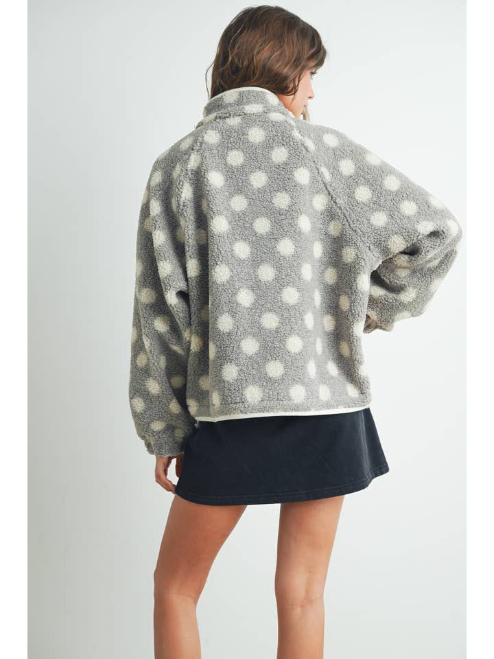 BUTTERMELON - Wholesale Jacket - Women's - Fall/Winter Polka Dot Button Down Jacket - BMJ742033