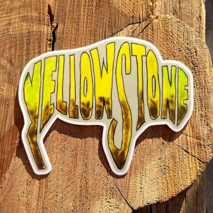 Yellowstone Bison Sticker for wholesale by Holly Sage Art