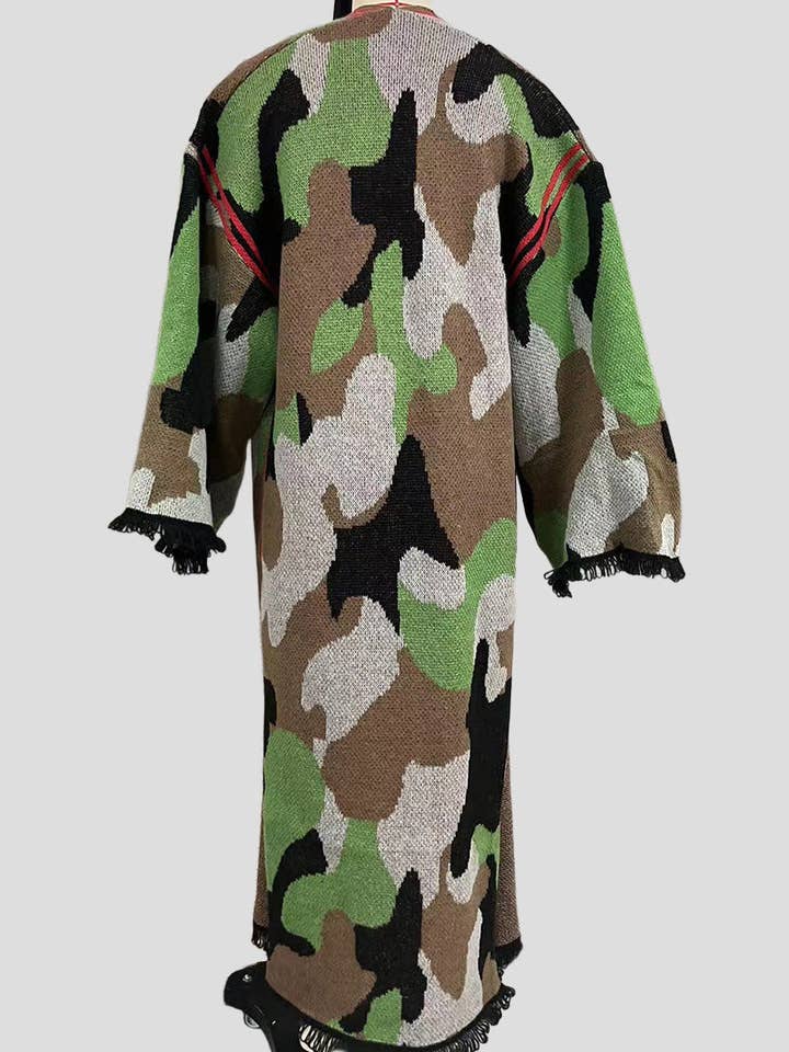 Mccolin - Wholesale Poncho - Women's - Statement Striped Pattern Poncho6